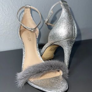 Rachel Zoe silver heels